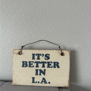 Brandy Melville White and Blue Wall Sign